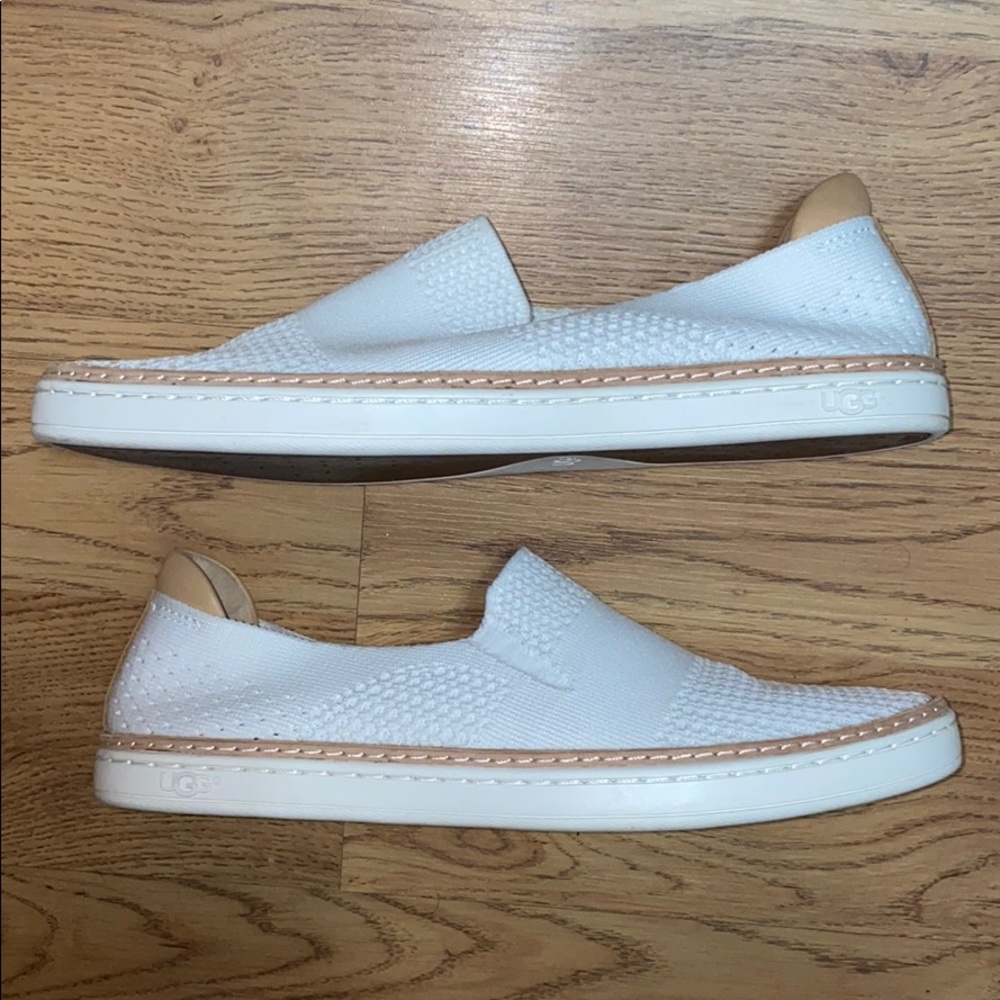 Ugg Sammy Knit White Slip On Sneakers Wmns Size 8